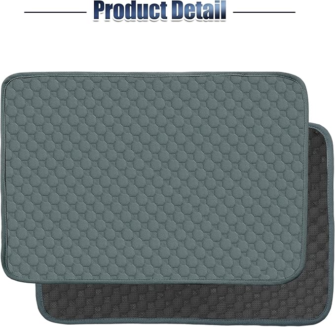 X AUTOHAUX 2 Pcs Dog Seat Cover Reuse 100x70cm Grayblue