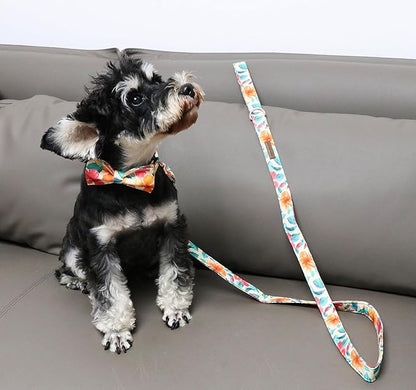 Unique Style Paws Cotton Dog Collar with Bow