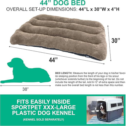 SportPet Designs Waterproof Pet Bed Fits Plastic Kennel 46 inch, (CM-0396-CS01)