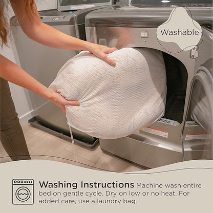 Best Friends by Sheri The Original Calming Donut Cat and Dog Bed in Lux Fur Oyster 23"