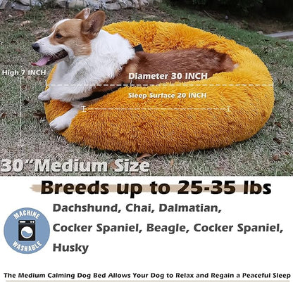 Pet Beds for Medium Dogs Calming Dog Bed 30 Inches