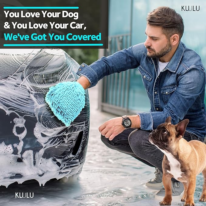 KULULU Dog Car Seat Cover for Back Seat 100% Waterproof (60" W 64" L))