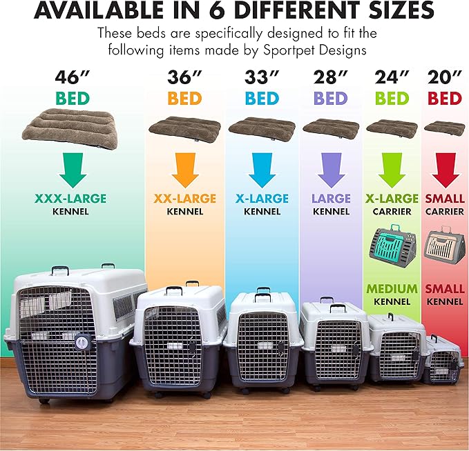 SportPet Designs Waterproof Pet Bed 20 inches,Brown