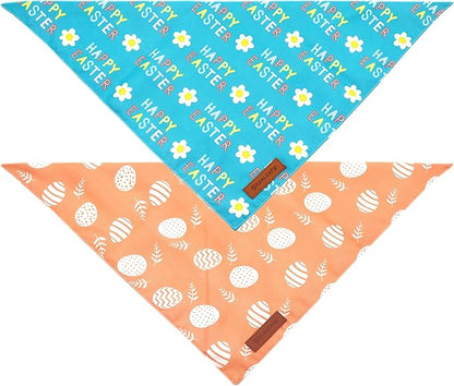 Realeaf Happy Easter Dog Bandanas 2 Pack