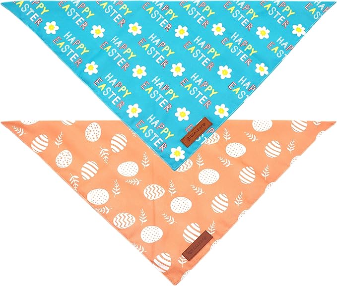 Realeaf Happy Easter Dog Bandanas 2 Pack