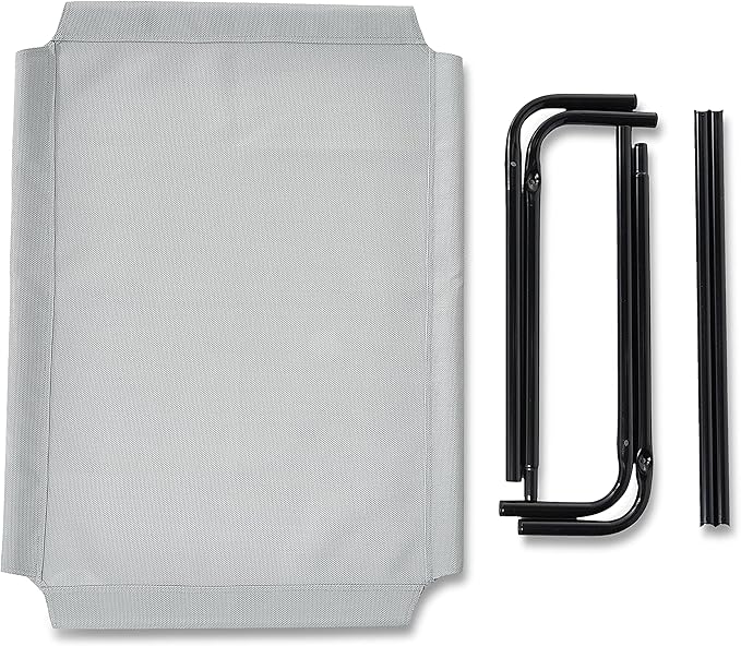 Amazon Basics Cooling Elevated Dog Bed with Metal Frame 43 x 26 x 7.5 Inch,