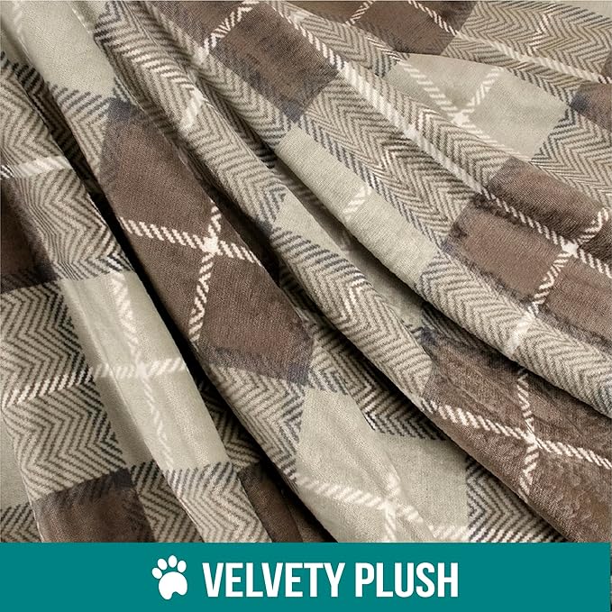 PetAmi Waterproof Dog Blanket for Small Medium Dog 29x40 Plaid