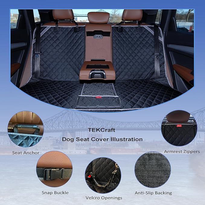 Dog Car Seat Cover Pet Backseat Cover Bench