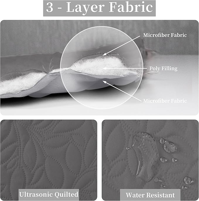 Easy-Going Waterproof Dog Bed Cover Reversible Leak Proof Pet Blanket Replacement Mat for Furniture Washable Couch Cover Sofa Cover for Dogs Cat(82x120 Inch