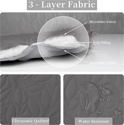 Easy-Going Waterproof Dog Bed Cover Reversible Leak Proof Pet Blanket Replacement Mat for Furniture Washable Couch Cover Sofa Cover for Dogs Cat(82x120 Inch
