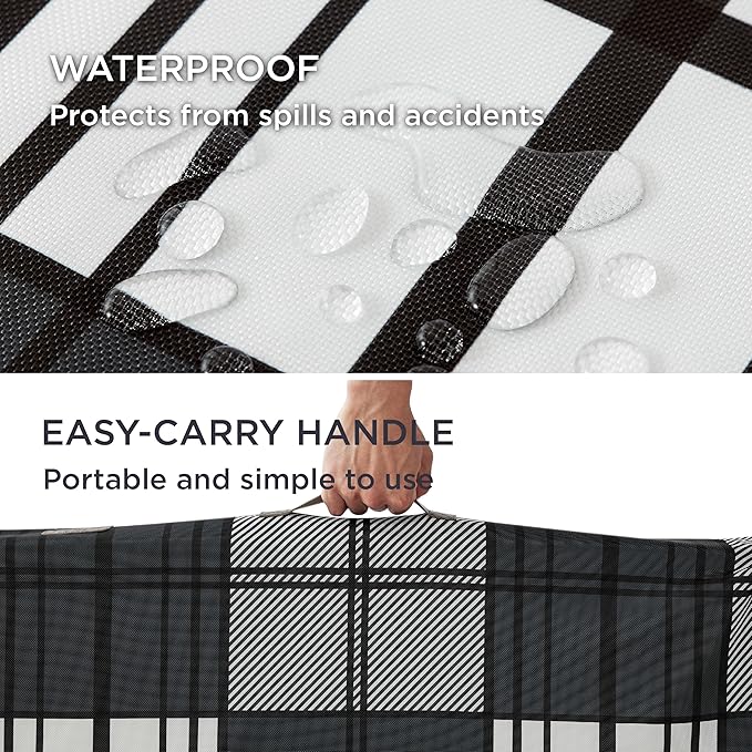 Bedsure Extra Large Patterned Dog Bed for Large Dogs Cover(41"x29", Black)