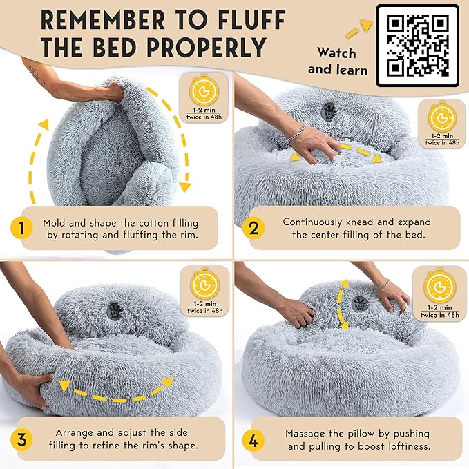 PetJett Calming Dog Bed 23'' Fits 25 lbs