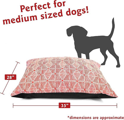 Majestic Pet Rectangle Medium Dog Bed Washable – Non Slip Comfy Pet Bed – Dog Crate Bed Super Value Pillow Dog Bed – Dog Kennel Bed for Sleeping 35 x 28 Inch