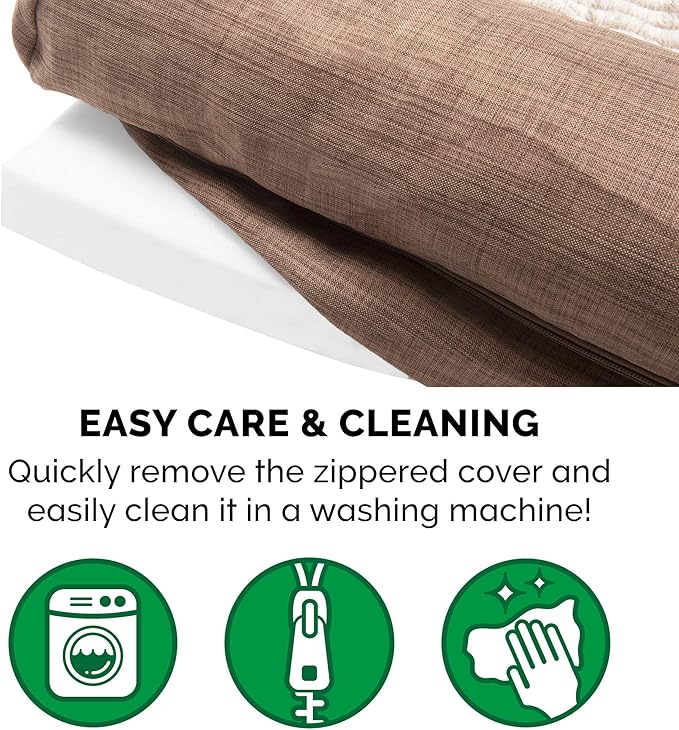 Furhaven Orthopedic Dog Bed for Large Dogs w/ Removable Bolsters & Washable Cover 125 lbs