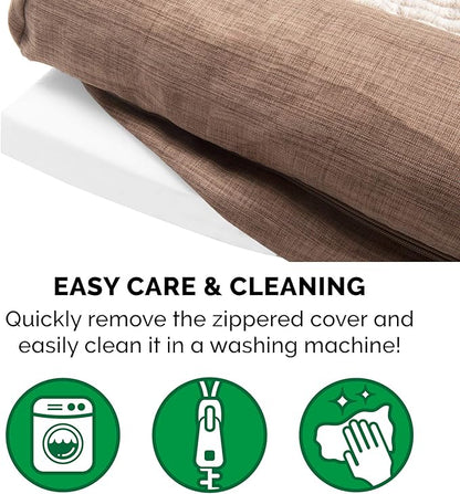 Furhaven Orthopedic Dog Bed for Large Dogs w/ Removable Bolsters & Washable Cover 125 lbs