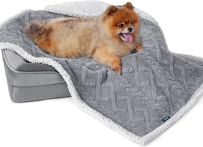 Bedsure Waterproof Dog Blankets for Small Dogs 25"x35", Grey