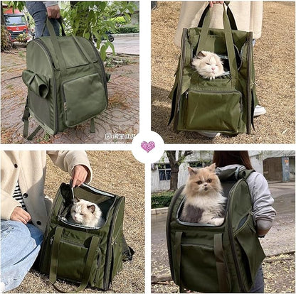 Dog Cat Pet Backpack Carrier Bag Tote Purse for Medium or Small Dog & Large Cat Up to 15LBS ;Dog Puppy Kitten Hiking Backpack; Pet Outdoor Travel Carrier ; Size :13 x 10.2 x 15.7 inch