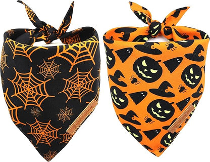 Realeaf Halloween Dog Bandanas 2 Pack