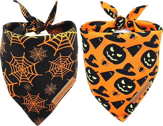 Realeaf Halloween Dog Bandanas 2 Pack
