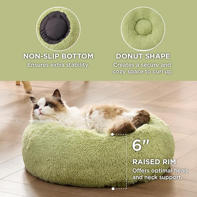 Bedsure Calming Cat Bed for Indoor Cats 15 lbs 20 inches