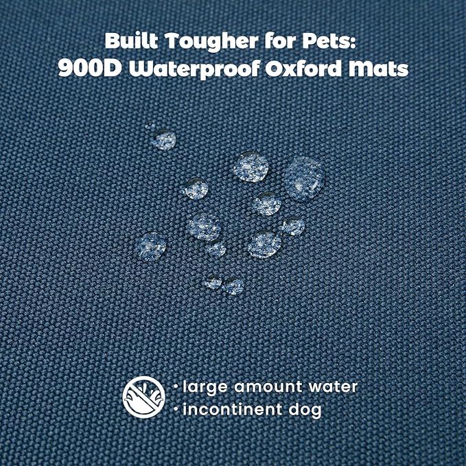 Miguel Oxford 900D Outdoor Waterproof Dog Bed for Metal Dog Crates Water-Resistant All Weather Pet Mat Durable Easy Wipe Clean Travel Indoor Outdoor Puppy Cat Crate Bed 24inch