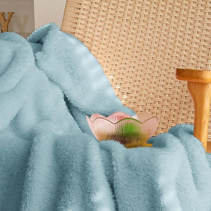 PETHUR Super Soft Dog Blankets for Small Dogs 20"x30", Blue