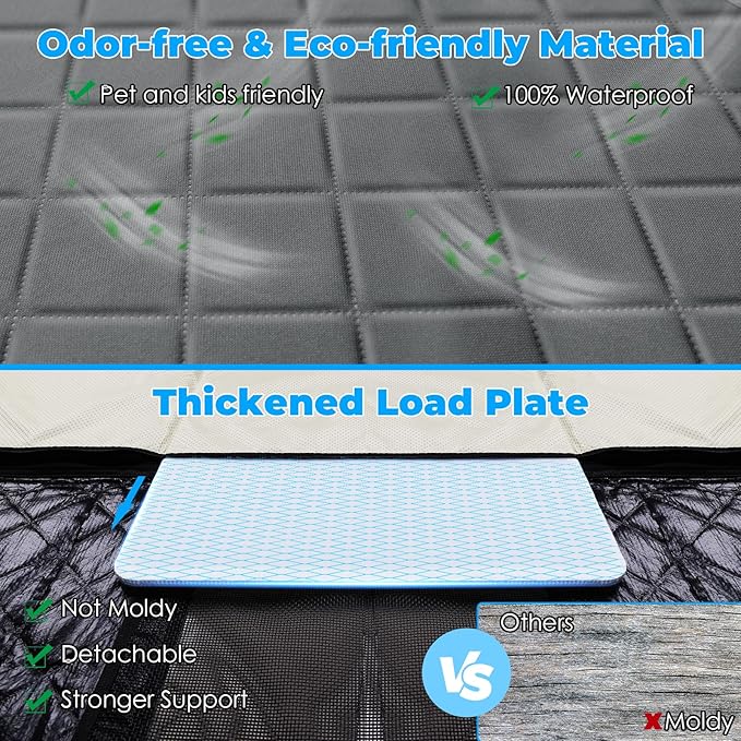 URPOWER XL Dog Back Seat Extender for Crew Cab Truck F150 / 1500/ Tundra