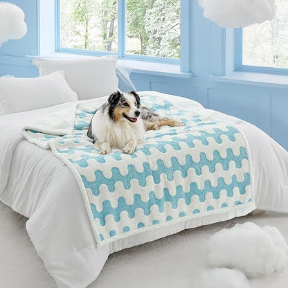 Lesure Waterproof Dog Blanket for Large Dogs 3D Textured