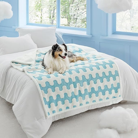 Lesure Waterproof Dog Blanket for Large Dogs 3D Textured