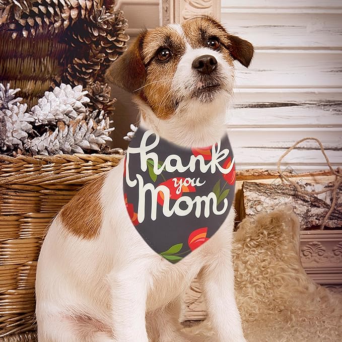 10PCS Mother’s Day Dog Bandanas for XXS XS Small Girl Boy Puppy Doggie“Best Mom” “Super Mom” “ I Love Mom” “ Happy Mother’s Day” Pink Blue Yellow Tie Dye Floral Grooming Accessories