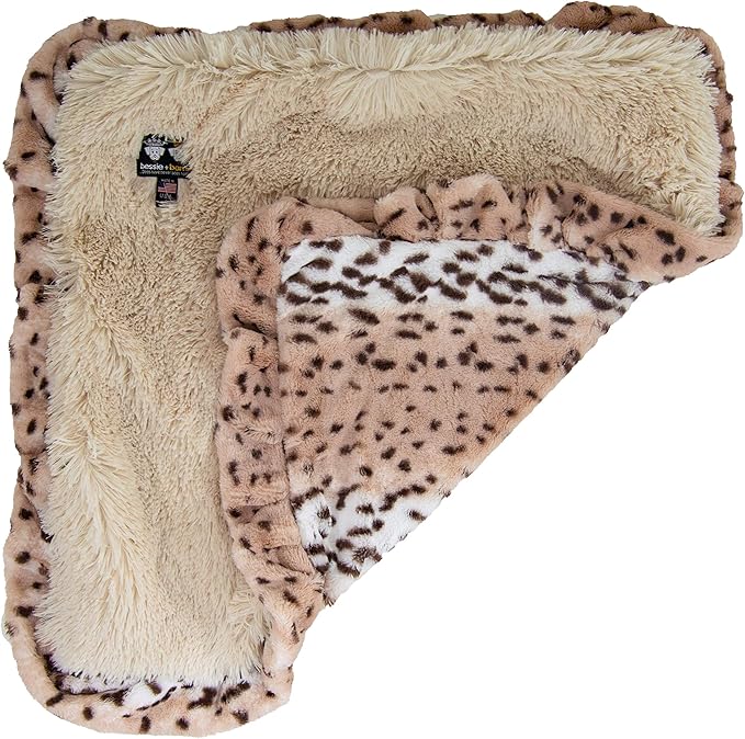 Bessie and Barnie Blanket - Extra Plush Faux Fur Dog Blanket - Reversible Pet Blanket for Dogs and Cats - Super Soft and Machine Washable - Multiple Sizes & Colors Available