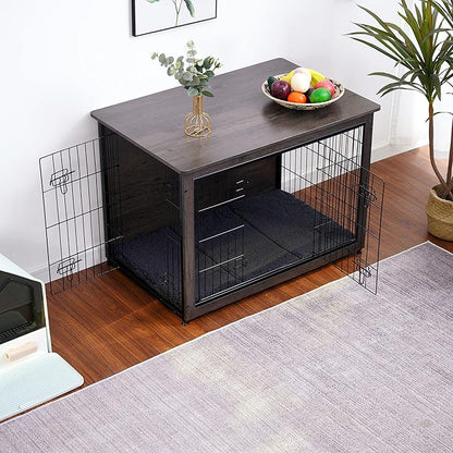 DWANTON Dog Crate Furniture with Cushion 38.5" L,