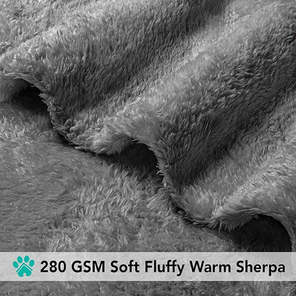 PetAmi Dog Blanket for Large Medium Dogs Grey 40x60