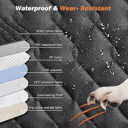 Dog Car Seat Cover for Back Seat 330lbs Waterproof