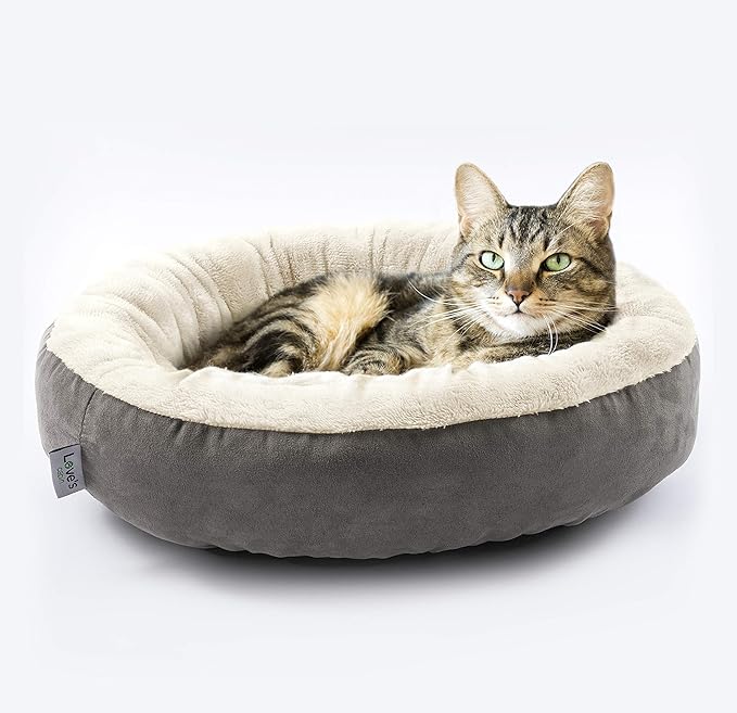 Love's cabin Round Donut Cat and Dog Cushion Bed 20in Bed