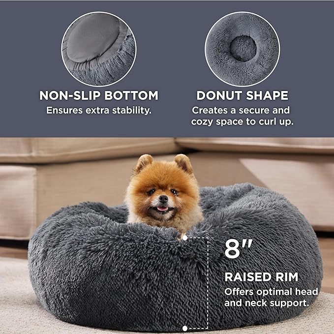 Bedsure Calming Dog Bed for Small Dogs 23 inches 25 lbs