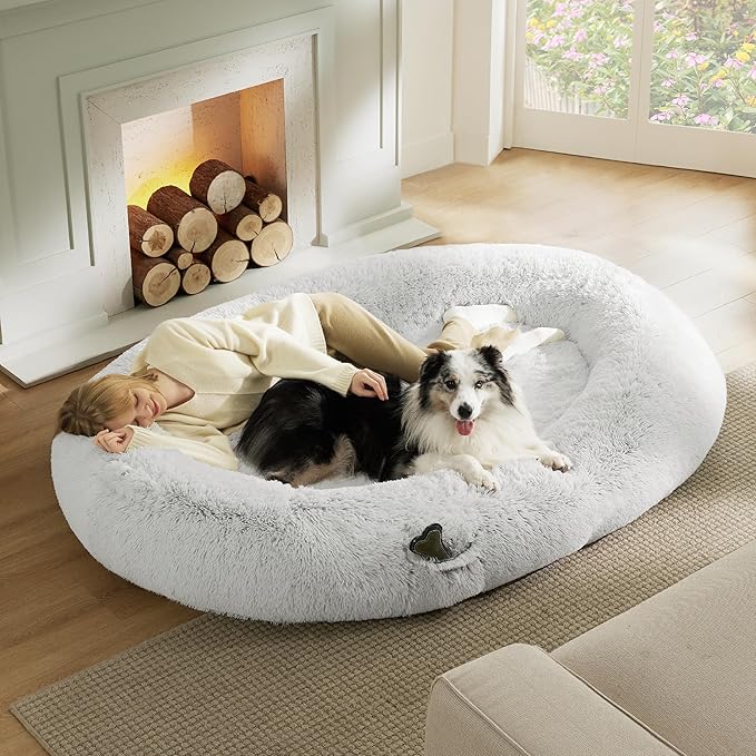 Bedsure Memory Foam Human Dog Bed 72"x48"x12" Calming