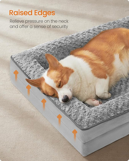 Feandrea Orthopaedic Dog Bed for Medium Dogs 28 x 23 x 6.5 Inches, UPGW251G01