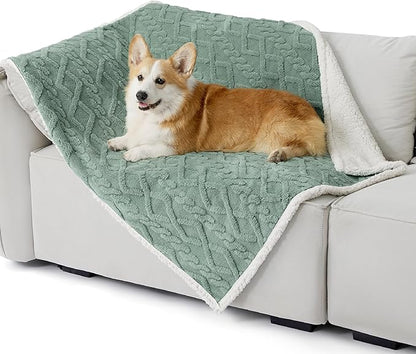 Bedsure Waterproof Dog Blankets for Medium Dogs 30"x40", Green