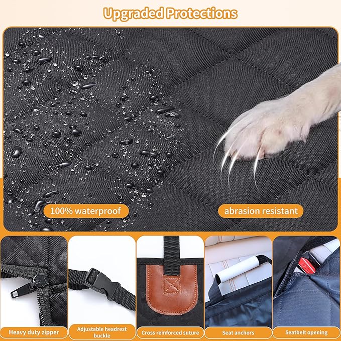 Dog Car Seat Cover 40%, Honeycomb 400lbs, 600D