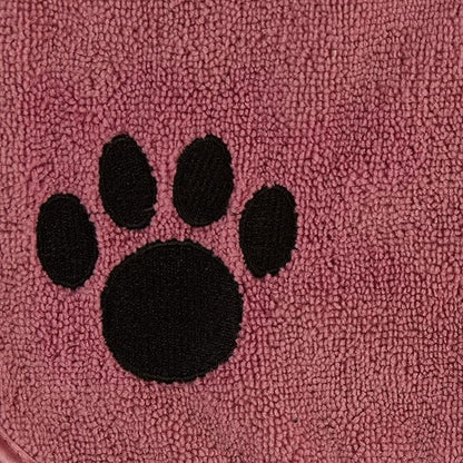 Bone Dry Pet Robe Collection Embroidered Absorbent Microfiber Bath Robe with Adjustable Closure