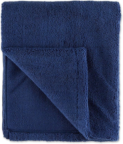 Bone Dry Pet Grooming Towel Collection Absorbent Microfiber X-Large, 41x23.5", Embroidered Navy