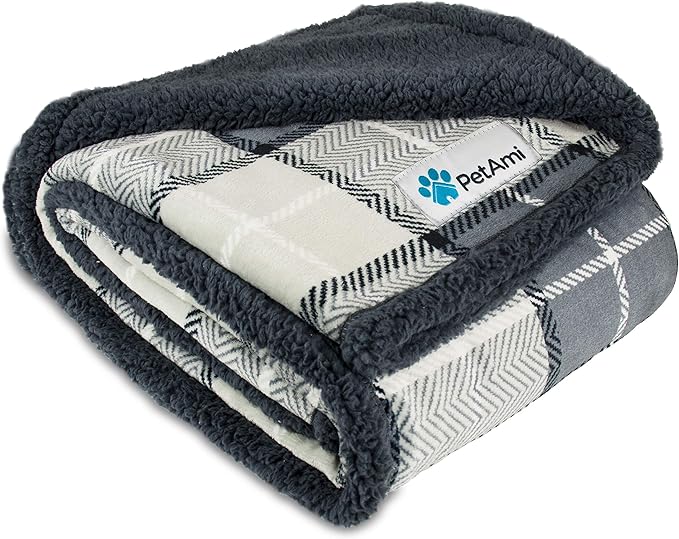 PetAmi Waterproof Dog Blanket for Small Medium Dog 29x40 Plaid