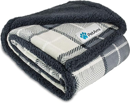 PetAmi Waterproof Dog Blanket for Small Medium Dog 29x40 Plaid