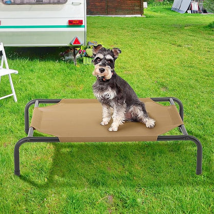 MoNiBloom Elevated Dog Bed Cooling Raised Ped Bed Portable Dog Cot for Camping or Beach 35 Inches
