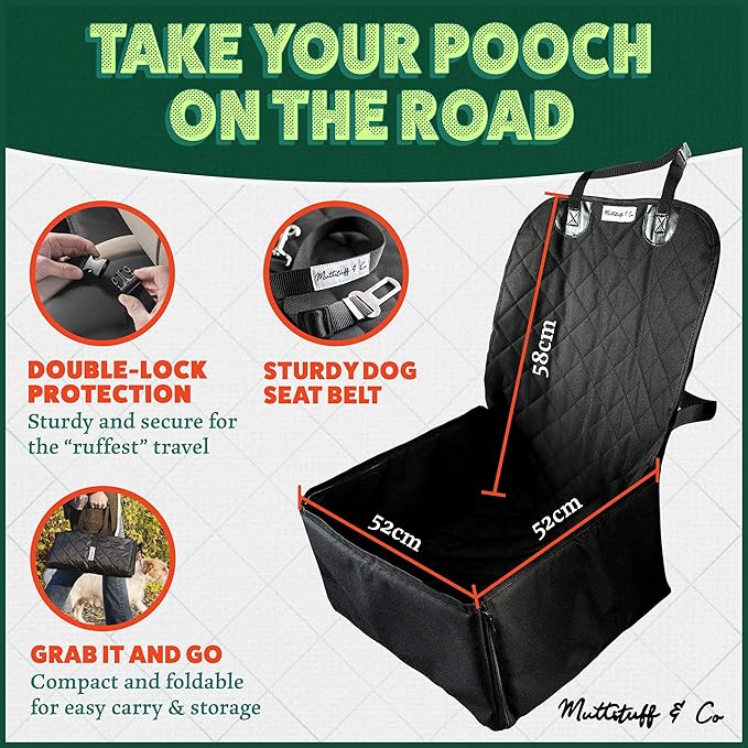 MuttStuff & Co Front Seat Dog Cover