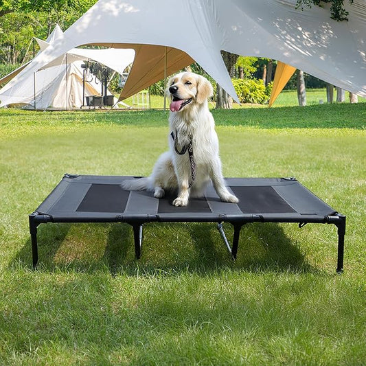Elevated Dog Bed 49"x37"x9" Grey
