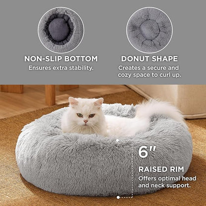 Bedsure Calming Cat Beds for Indoor Cats 20 inches, 15 lbs