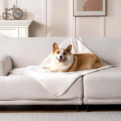 PETHUR Waterproof Dog Blankets for Medium Dogs 29"x40", Beige