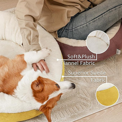 Love's cabin Round Donut Cat and Dog Cushion Bed 25in Pet